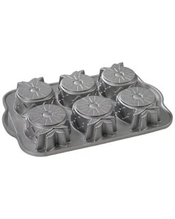 Nordic Ware Cast Aluminum 14.38 Pineapple Upside Down Mini Cake Pan Home