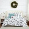 Happy Holidays Oversized Reversible Quilt Set Home