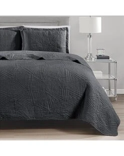 Home Stonewash Crazy Triangle Quilt Set