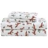 Eddie Bauer Fox Trail 100% Cotton Flannel Sheet Set Home