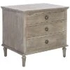 Lisabet 3 Drawer Wood Nightstand Home
