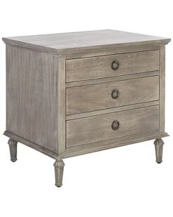 Lisabet 3 Drawer Wood Nightstand Home