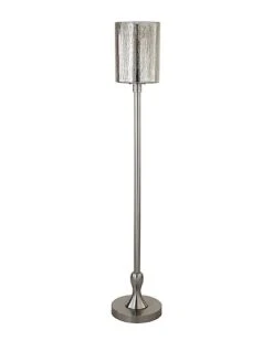Numit Brushed Nickel Floor Lamp With Mercury Glass Shade Home