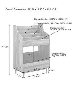 Crosley Liam Record Storage Stand Home -Rue La La 3050059233 RLLD 3