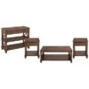 Alaterre Stockbridge 4Pc Wood Living Room Set With 45In Coffee Table, Two Square End Tables & Tv/Sofa Console Table Home