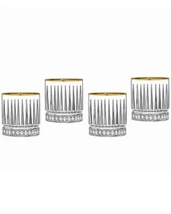 Avenue Gold Rim Dof Glasses (Set Of 4) Home