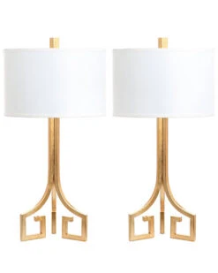 Safavieh Set Of 2 Arabelle Hardback 27.5in Table Lamps Home
