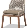 Baxton Studio Jennifer Woven Rope Mahogany Dining Side Chair Home