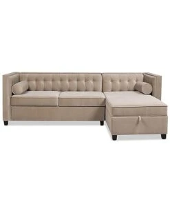 100in Tuxedo Sectional With Reversible Chaise & Storage