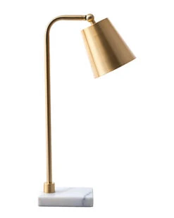 NuLOOM 20in Leah Metal Hanging Bell Metal Shade Desk Lamp Home