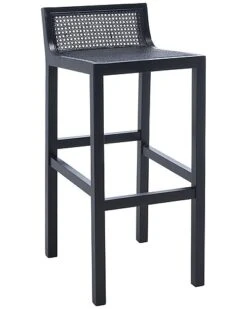 Safavieh Saito Low Back Cane Bar Stool Home