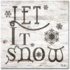 Christmas Let It Snow Wrapped Canvas Wall Art By Olivia Rose Home