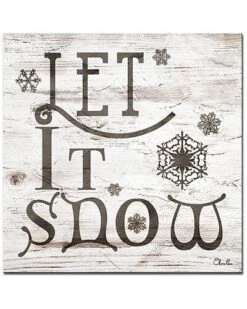 Christmas Let It Snow Wrapped Canvas Wall Art By Olivia Rose Home