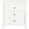 Safavieh Mina Modern Coastal 3 Drawer 25in Bamboo Nightstand Home