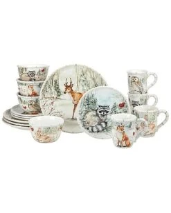 Winter's Walk 16Pc Dinnerware Set Home