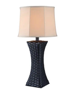 30in Wicker Indoor/Outdoor Table Lamp Home