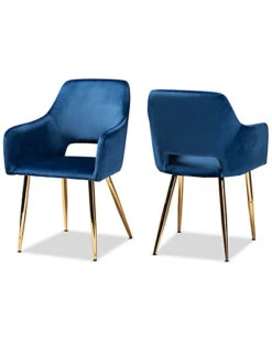 Baxton Studio Germaine 2pc Dining Chair Set Home