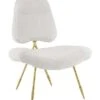 Ponder Upholstered Sheepskin Fur Lounge Chair Home
