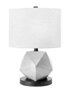 NuLOOM 20in Geometric Cement Toli Table Lamp Home
