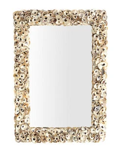 Oyster Bay Rectangle Shell Wall Mirror Home