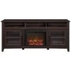 Modern Rustic Tall Fireplace TV Stand For TVs Up To 80in Home