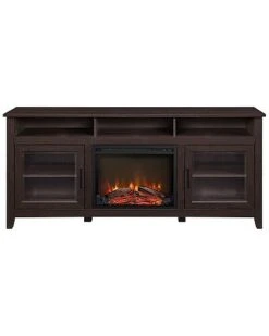 Modern Rustic Tall Fireplace TV Stand For TVs Up To 80in Home