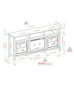 Modern Rustic Tall Fireplace TV Stand For TVs Up To 80in Home -Rue La La 3050662803 RLLD 3