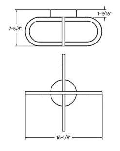 Arlo 16in Flushmount Double Vertical Ring Home -Rue La La 3050682444 RLLD 3