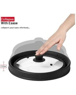 Vented Collapsible Silicone And Glass Microwave Plate Cover Home -Rue La La 3050828167 RLLD 3