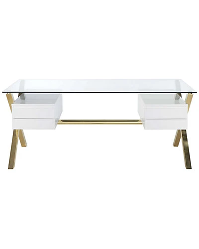 2 Compartment Gold Beverly Desk Home 1 2 Compartment Gold Beverly Desk Home