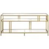 Cortland TV Stand With Glass Shelves Home