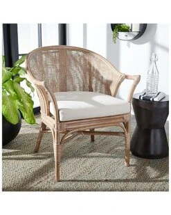 Safavieh Dustin Rattan Accent Chair W/ Cushion Home -Rue La La 3050862880 RLLD 4