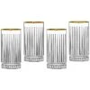 Avenue Gold Rim Highballs (Set Of 4) Home