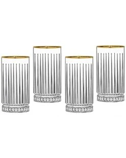 Avenue Gold Rim Highballs (Set Of 4) Home