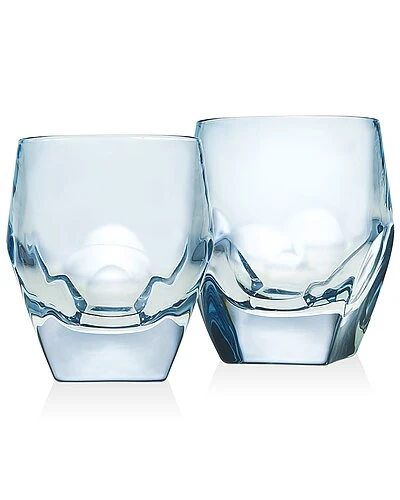 Stockholm Blue Double Old Fashion Glasses (Set Of 2) Home 1 Stockholm Blue Double Old Fashion Glasses (Set Of 2) Home