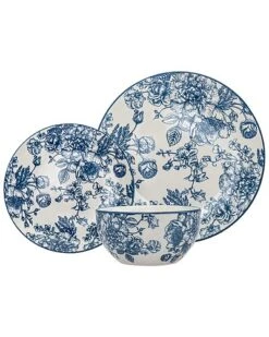 Banbury Porcelain 12 Piece Dinnerware Set Home