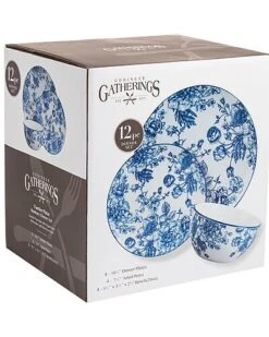 Banbury Porcelain 12 Piece Dinnerware Set Home -Rue La La 3050980229 RLLD 5