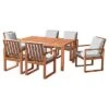Alaterre Furniture Weston Eucalyptus Wood Outdoor Dining Table With 6 Dining Chairs, Set Of 7 Home