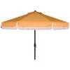 Safavieh Milan Fringe 9Ft Crank Outdoor Push Button Tilt Umbrella Home