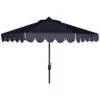 Safavieh Venice Single Scallop 9Ft Crank Outdoor Push Button Tilt Umbrella Home